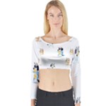 Bluey, Bluey merch, Bluey pattern, Bluey Bluey, bingo, Bluey design, bluey dog Long Sleeve Crop Top Bluey, Bluey merch, Bluey pattern, Bluey Bluey, bingo, Bluey design, bluey dog Long Sleeve Crop Top