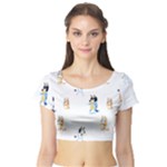 Bluey, Bluey merch, Bluey pattern, Bluey Bluey, bingo, Bluey design, bluey dog Short Sleeve Crop Top Bluey, Bluey merch, Bluey pattern, Bluey Bluey, bingo, Bluey design, bluey dog Short Sleeve Crop Top
