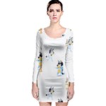 Bluey, Bluey merch, Bluey pattern, Bluey Bluey, bingo, Bluey design, bluey dog Long Sleeve Bodycon Dress Bluey, Bluey merch, Bluey pattern, Bluey Bluey, bingo, Bluey design, bluey dog Long Sleeve Bodycon Dress