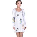 Bluey, Bluey merch, Bluey pattern, Bluey Bluey, bingo, Bluey design, bluey dog Long Sleeve Nightdress Bluey, Bluey merch, Bluey pattern, Bluey Bluey, bingo, Bluey design, bluey dog Long Sleeve Nightdress
