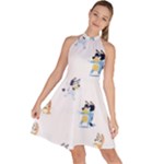 Bluey, Bluey merch, Bluey pattern, Bluey Bluey, bingo, Bluey design, bluey dog Sleeveless Halter Neck A-Line Dress Bluey, Bluey merch, Bluey pattern, Bluey Bluey, bingo, Bluey design, bluey dog Sleeveless Halter Neck A-Line Dress