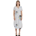 Bluey, Bluey merch, Bluey pattern, Bluey Bluey, bingo, Bluey design, bluey dog T-Shirt Midi Dress With Pockets Bluey, Bluey merch, Bluey pattern, Bluey Bluey, bingo, Bluey design, bluey dog T-Shirt Midi Dress With Pockets