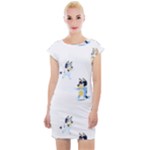 Bluey, Bluey merch, Bluey pattern, Bluey Bluey, bingo, Bluey design, bluey dog Cap Sleeve Bodycon Dress Bluey, Bluey merch, Bluey pattern, Bluey Bluey, bingo, Bluey design, bluey dog Cap Sleeve Bodycon Dress