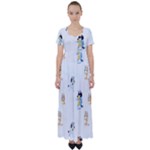 Bluey, Bluey merch, Bluey pattern, Bluey Bluey, bingo, Bluey design, bluey dog High Waist Short Sleeve Maxi Dress Bluey, Bluey merch, Bluey pattern, Bluey Bluey, bingo, Bluey design, bluey dog High Waist Short Sleeve Maxi Dress