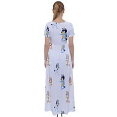 High Waist Short Sleeve Maxi Dress 