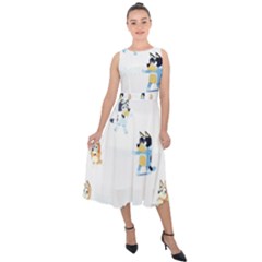 Midi Tie-Back Chiffon Dress 