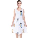 Bluey, Bluey merch, Bluey pattern, Bluey Bluey, bingo, Bluey design, bluey dog V-Neck Midi Sleeveless Dress Bluey, Bluey merch, Bluey pattern, Bluey Bluey, bingo, Bluey design, bluey dog V-Neck Midi Sleeveless Dress