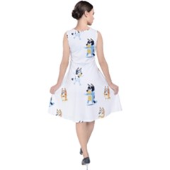 V-Neck Midi Sleeveless Dress  
