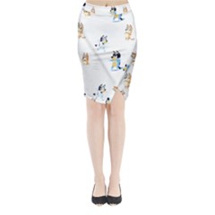 Bluey, Bluey merch, Bluey pattern, Bluey Bluey, bingo, Bluey design, bluey dog Midi Wrap Pencil Skirt from ArtsNow.com