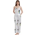 Spaghetti Top Long Pants Satin Pajamas Set 