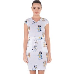 Capsleeve Drawstring Dress  