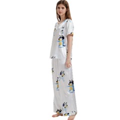 Short Sleeve Satin Pajamas Set With Pockets 