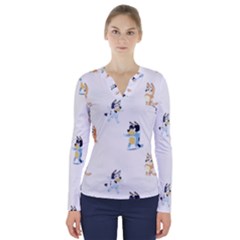 V-Neck Long Sleeve Top 