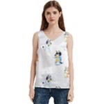 Bluey, Bluey merch, Bluey pattern, Bluey Bluey, bingo, Bluey design, bluey dog Women s V-Neck Sleeveless Satin Top Bluey, Bluey merch, Bluey pattern, Bluey Bluey, bingo, Bluey design, bluey dog Women s V-Neck Sleeveless Satin Top