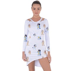 Asymmetric Cut-Out Shift Dress 