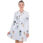 Bluey, Bluey merch, Bluey pattern, Bluey Bluey, bingo, Bluey design, bluey dog Long Sleeve Panel Dress Bluey, Bluey merch, Bluey pattern, Bluey Bluey, bingo, Bluey design, bluey dog Long Sleeve Panel Dress