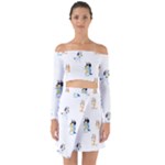 Bluey, Bluey merch, Bluey pattern, Bluey Bluey, bingo, Bluey design, bluey dog Off Shoulder Top with Skirt Set Bluey, Bluey merch, Bluey pattern, Bluey Bluey, bingo, Bluey design, bluey dog Off Shoulder Top with Skirt Set