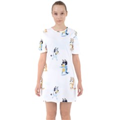 Sixties Short Sleeve Mini Dress 