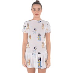 Drop Hem Mini Chiffon Dress 