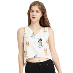V-Neck Cropped Tank Top 