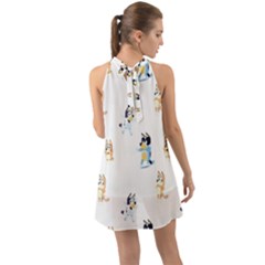 Halter Tie Back Chiffon Dress 