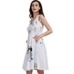 Bluey, Bluey merch, Bluey pattern, Bluey Bluey, bingo, Bluey design, bluey dog Sleeveless V-Neck Skater Dress with Pockets Bluey, Bluey merch, Bluey pattern, Bluey Bluey, bingo, Bluey design, bluey dog Sleeveless V-Neck Skater Dress with Pockets
