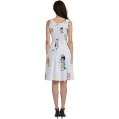 Sleeveless V-Neck Skater Dress with Pockets 