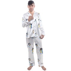 Men s Long Sleeve Satin Pajamas Set 
