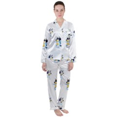 Women s Long Sleeve Satin Pajamas Set 