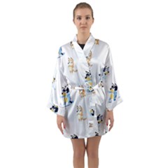 Long Sleeve Satin Kimono 