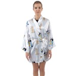 Bluey, Bluey merch, Bluey pattern, Bluey Bluey, bingo, Bluey design, bluey dog Long Sleeve Satin Kimono Bluey, Bluey merch, Bluey pattern, Bluey Bluey, bingo, Bluey design, bluey dog Long Sleeve Satin Kimono