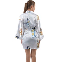 Long Sleeve Satin Kimono 