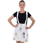 Bluey, Bluey merch, Bluey pattern, Bluey Bluey, bingo, Bluey design, bluey dog Velvet Suspender Skater Skirt Bluey, Bluey merch, Bluey pattern, Bluey Bluey, bingo, Bluey design, bluey dog Velvet Suspender Skater Skirt