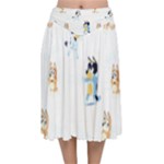 Bluey, Bluey merch, Bluey pattern, Bluey Bluey, bingo, Bluey design, bluey dog Velvet Flared Midi Skirt Bluey, Bluey merch, Bluey pattern, Bluey Bluey, bingo, Bluey design, bluey dog Velvet Flared Midi Skirt