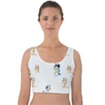 Bluey, Bluey merch, Bluey pattern, Bluey Bluey, bingo, Bluey design, bluey dog Velvet Crop Top Bluey, Bluey merch, Bluey pattern, Bluey Bluey, bingo, Bluey design, bluey dog Velvet Crop Top