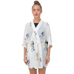 Bluey, Bluey merch, Bluey pattern, Bluey Bluey, bingo, Bluey design, bluey dog Half Sleeve Chiffon Kimono Bluey, Bluey merch, Bluey pattern, Bluey Bluey, bingo, Bluey design, bluey dog Half Sleeve Chiffon Kimono