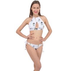Cross Front Halter Bikini Set 