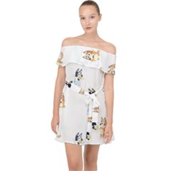 Off Shoulder Chiffon Dress 