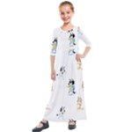 Bluey, Bluey merch, Bluey pattern, Bluey Bluey, bingo, Bluey design, bluey dog Kids Quarter Sleeve Maxi Dress Bluey, Bluey merch, Bluey pattern, Bluey Bluey, bingo, Bluey design, bluey dog Kids Quarter Sleeve Maxi Dress