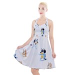 Bluey, Bluey merch, Bluey pattern, Bluey Bluey, bingo, Bluey design, bluey dog Halter Party Swing Dress Bluey, Bluey merch, Bluey pattern, Bluey Bluey, bingo, Bluey design, bluey dog Halter Party Swing Dress