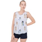 Bluey, Bluey merch, Bluey pattern, Bluey Bluey, bingo, Bluey design, bluey dog Bubble Hem Chiffon Tank Top Bluey, Bluey merch, Bluey pattern, Bluey Bluey, bingo, Bluey design, bluey dog Bubble Hem Chiffon Tank Top
