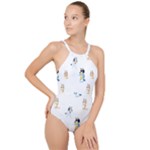 Bluey, Bluey merch, Bluey pattern, Bluey Bluey, bingo, Bluey design, bluey dog High Neck One Piece Swimsuit Bluey, Bluey merch, Bluey pattern, Bluey Bluey, bingo, Bluey design, bluey dog High Neck One Piece Swimsuit
