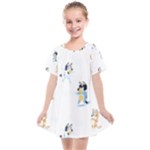 Bluey, Bluey merch, Bluey pattern, Bluey Bluey, bingo, Bluey design, bluey dog Kids Smock Dress Bluey, Bluey merch, Bluey pattern, Bluey Bluey, bingo, Bluey design, bluey dog Kids Smock Dress
