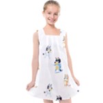Bluey, Bluey merch, Bluey pattern, Bluey Bluey, bingo, Bluey design, bluey dog Kids Cross Back Dress Bluey, Bluey merch, Bluey pattern, Bluey Bluey, bingo, Bluey design, bluey dog Kids Cross Back Dress