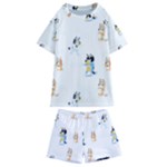 Bluey, Bluey merch, Bluey pattern, Bluey Bluey, bingo, Bluey design, bluey dog Kids Swim T-Shirt and Shorts Set Bluey, Bluey merch, Bluey pattern, Bluey Bluey, bingo, Bluey design, bluey dog Kids Swim T-Shirt and Shorts Set