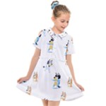Bluey, Bluey merch, Bluey pattern, Bluey Bluey, bingo, Bluey design, bluey dog Kids Short Sleeve Shirt Dress Bluey, Bluey merch, Bluey pattern, Bluey Bluey, bingo, Bluey design, bluey dog Kids Short Sleeve Shirt Dress