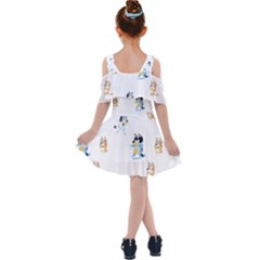 Kids  Shoulder Cutout Chiffon Dress 