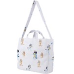 Bluey, Bluey merch, Bluey pattern, Bluey Bluey, bingo, Bluey design, bluey dog Square Shoulder Tote Bag Bluey, Bluey merch, Bluey pattern, Bluey Bluey, bingo, Bluey design, bluey dog Square Shoulder Tote Bag