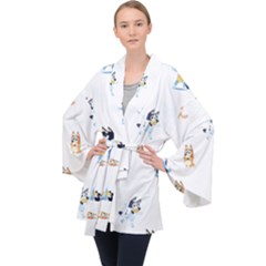 Long Sleeve Velvet Kimono  