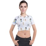 Bluey, Bluey merch, Bluey pattern, Bluey Bluey, bingo, Bluey design, bluey dog Short Sleeve Cropped Jacket Bluey, Bluey merch, Bluey pattern, Bluey Bluey, bingo, Bluey design, bluey dog Short Sleeve Cropped Jacket